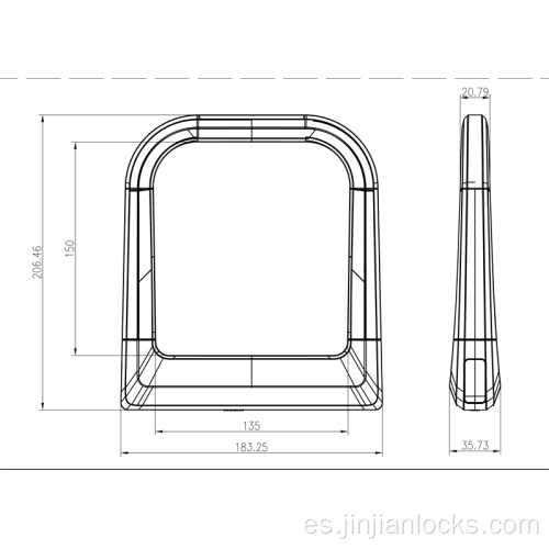 D Lock de motocicleta de Lock Shirp Heavy Duty U